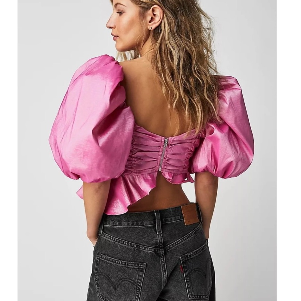 Free People X For Love & Lemons Judith cropped top 🍋 - Picture 4 of 7